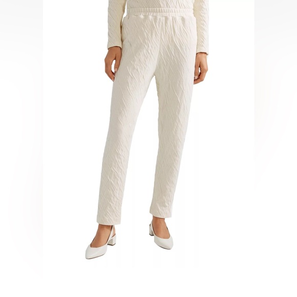 NWT Mansur Gavriel cream cotton woven pants L - Picture 2 of 9